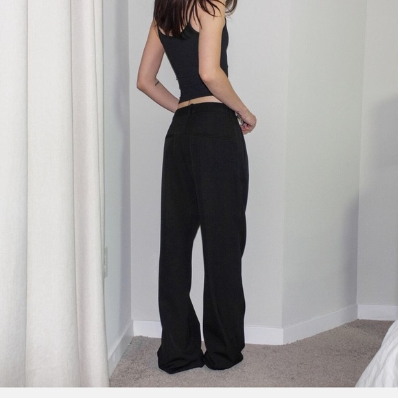 The Row Mocha Brown Straight Leg Trousers SZ 2 - Picture 4 of 8